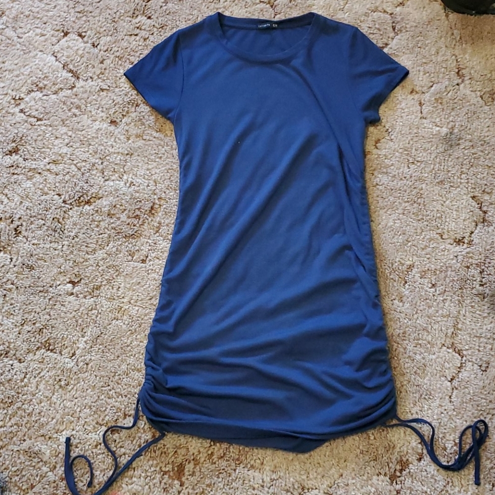 Cotton on side ruched dress